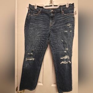 Old Navy Blue Distressed Boyfriend Jeans